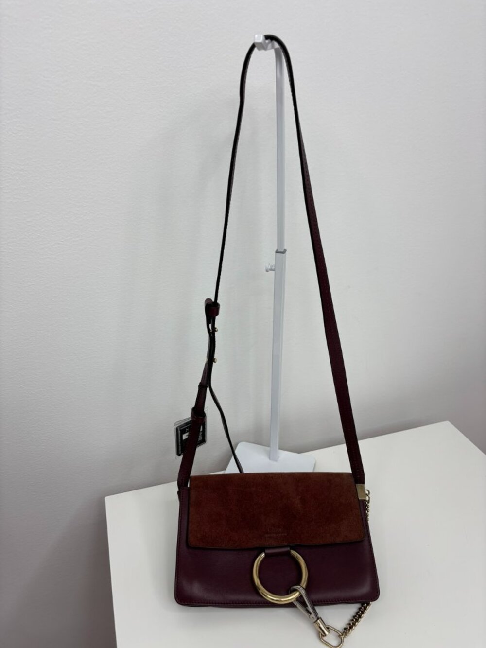 🔥 AUTHENTIC Chloé Small Faye Shoulder Bag in Bordeaux 🔥